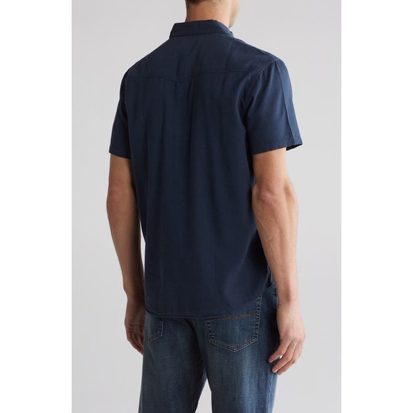 Lucky Brand Western Short Sleeve Shirt in Navy, Men's Size Small, NWT - Picture 7 of 7